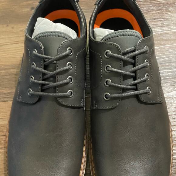 Mix no. 6 sz 10.5 gray men's lace up oxford dress shoe NWT - Picture 4 of 8